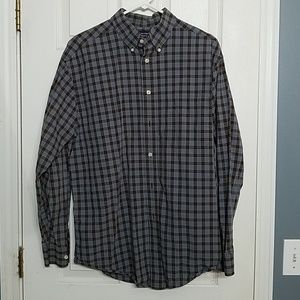Long-sleeved button-up shirt